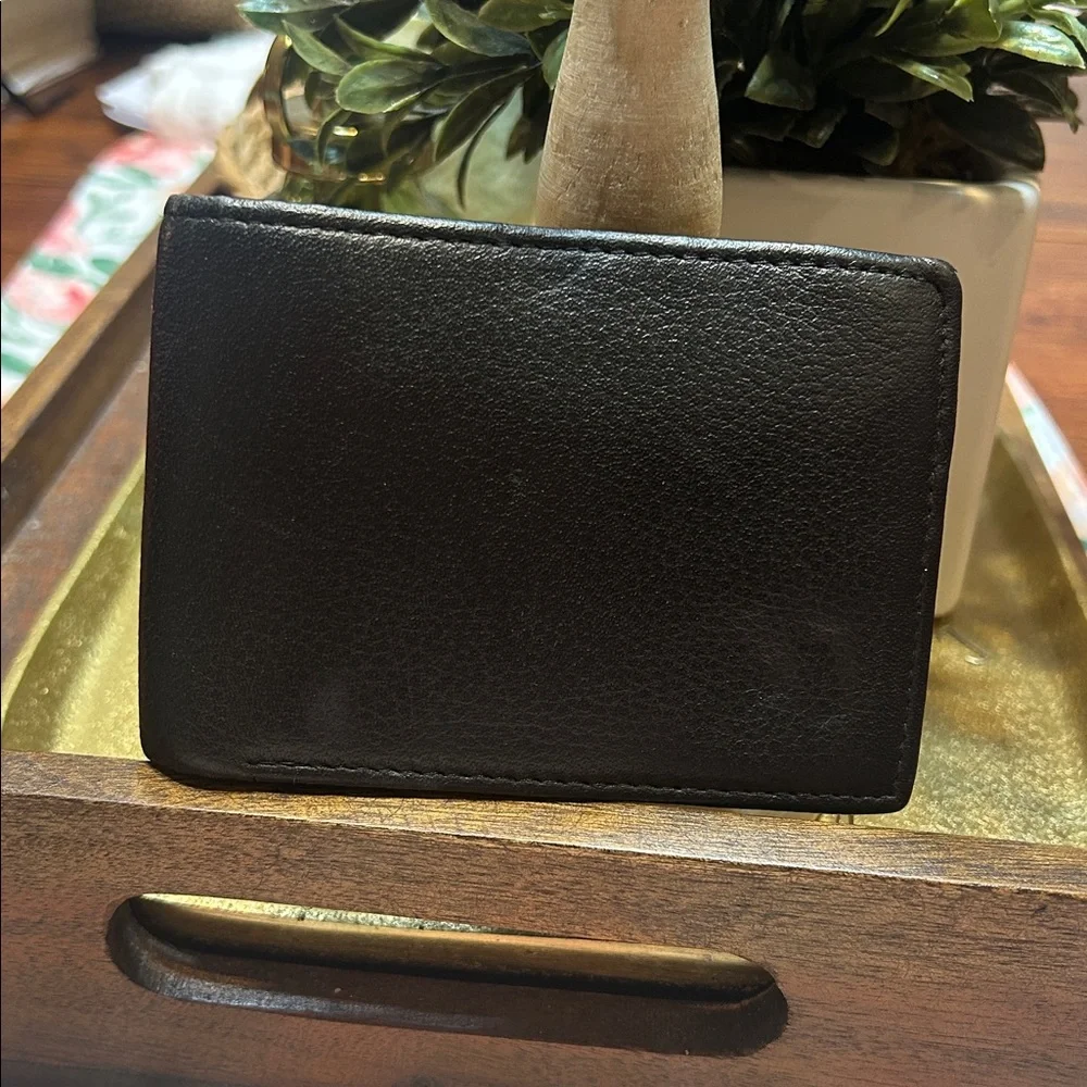 Mens RFID Black Leather Card Holder Bifold Wallet